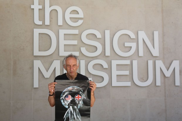 Members Of The Nope To Arms Collective Pull And Collect Their Art Work On Show At The Design Museum In Protest Against The Museum's Involvement With The Weapons Company Leonardo
